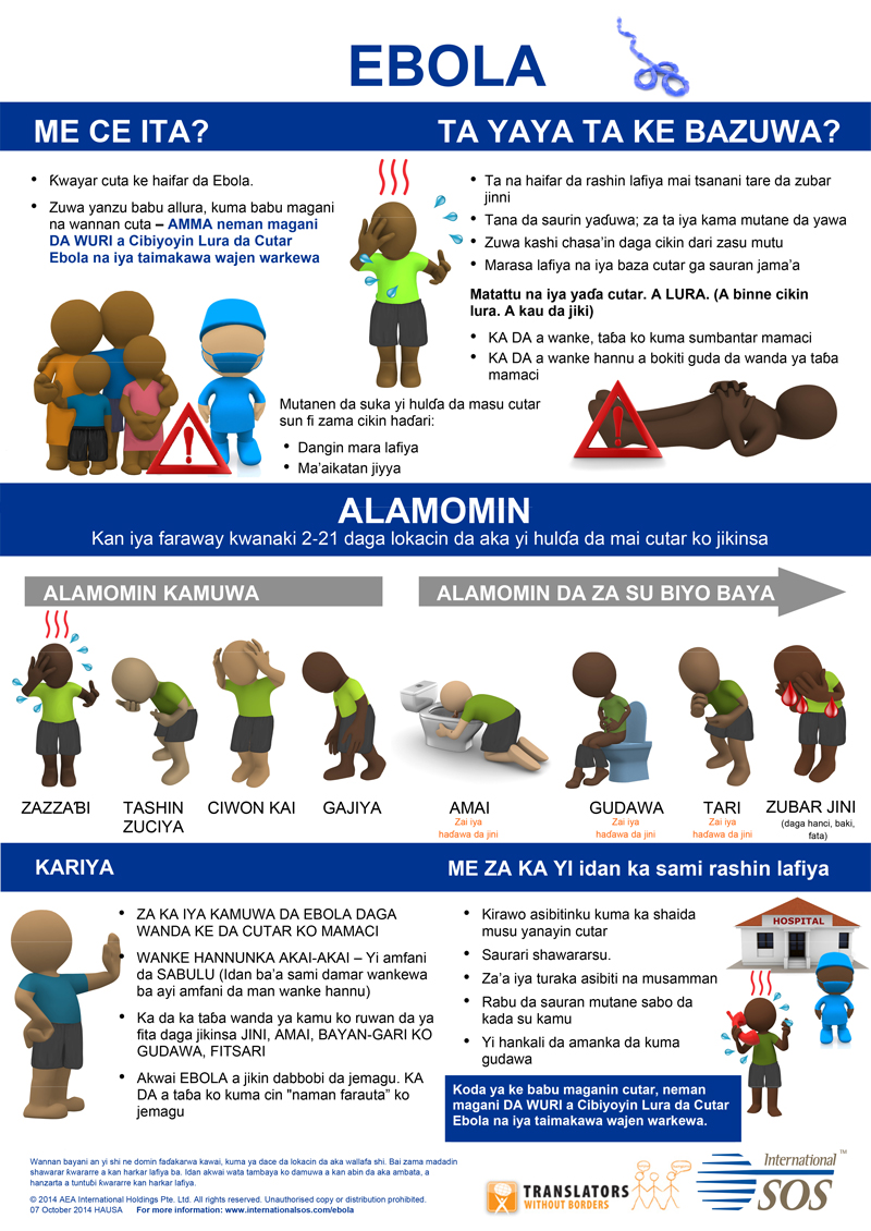 Ebola poster translated into Hausa by TWB volunteers